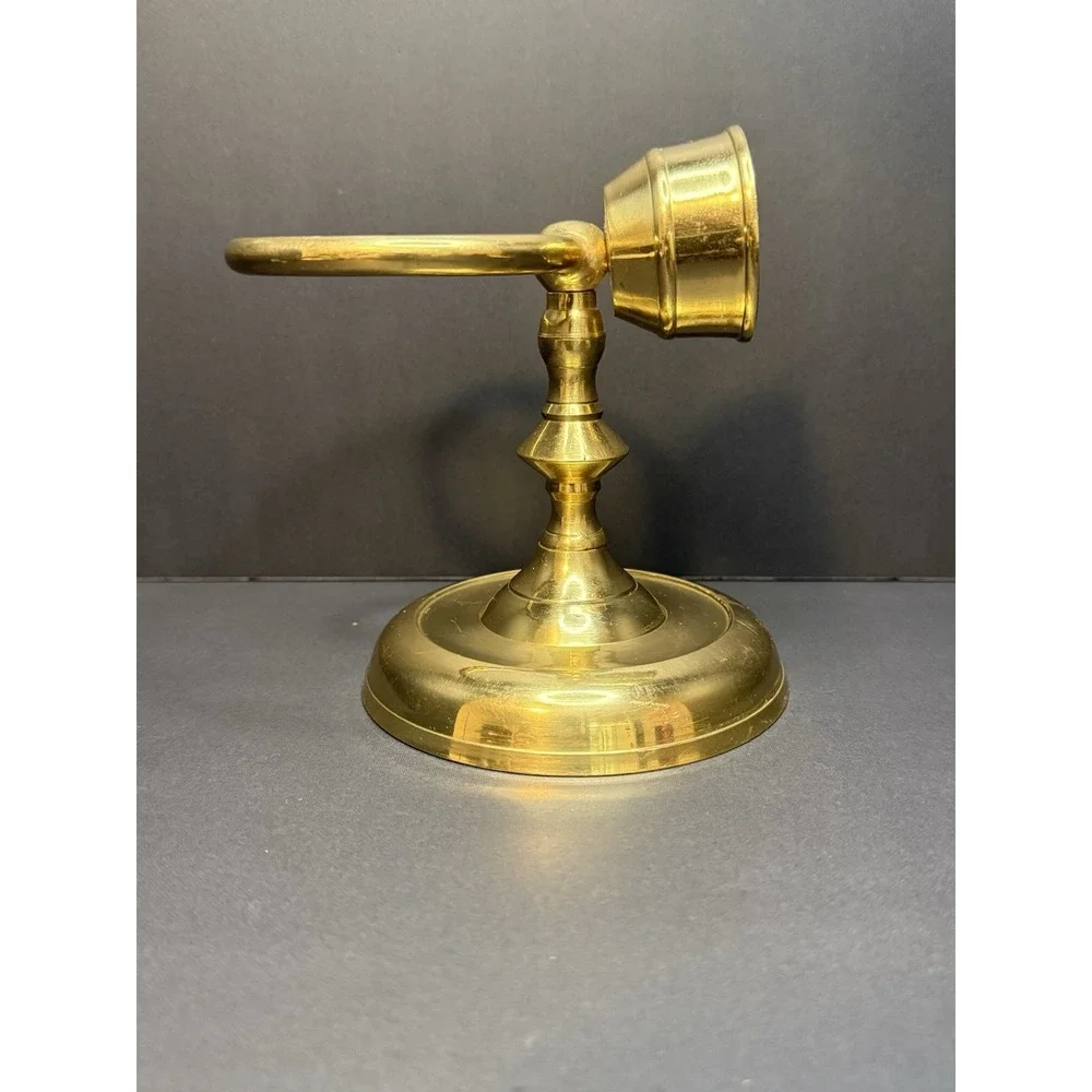 Vintage‎ Brass Wall Sconce With Rowel Holder And Candle Holder. Made In India